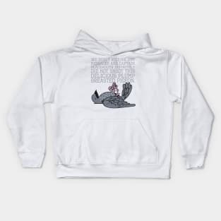 Baldrick Speckled Jim the Plump Breasted Pigeon Kids Hoodie